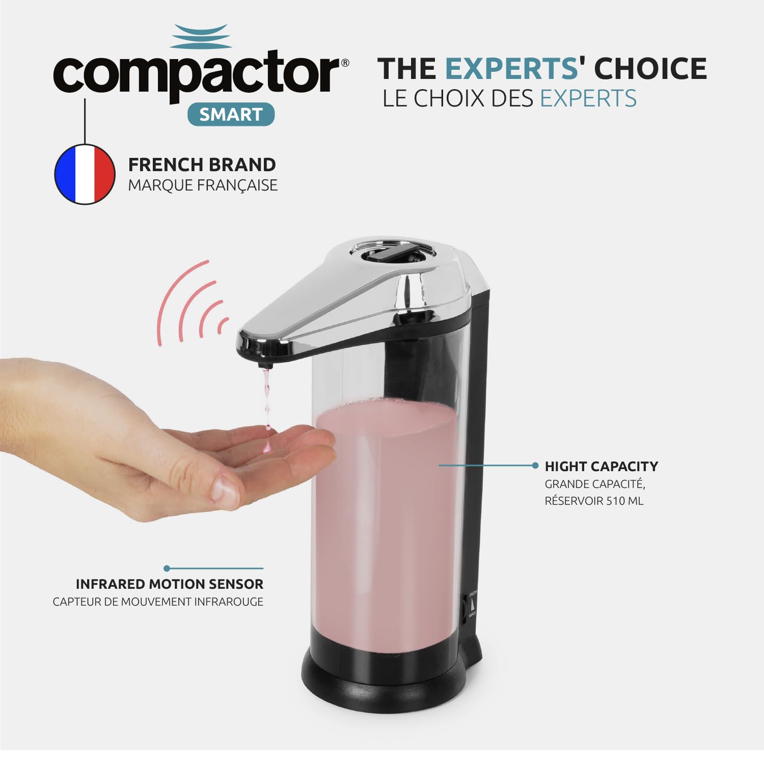 compactor-distributeur-de-savon-automatique-sans-contact-510ml image 4