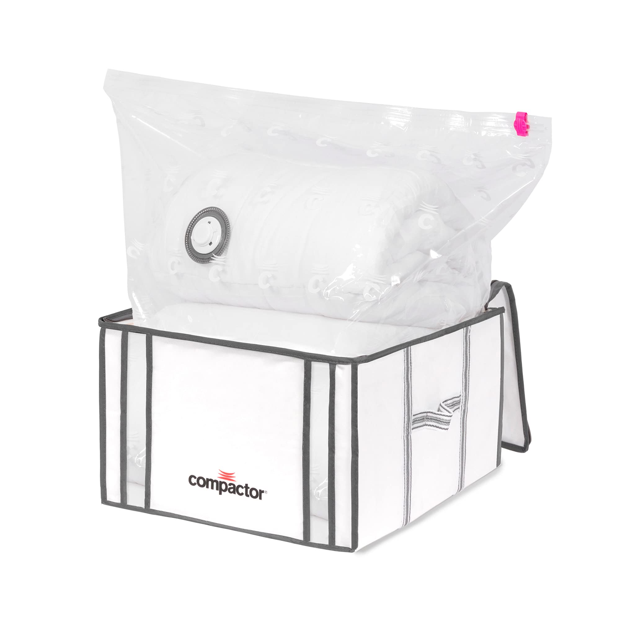 compactor-housse-de-rangement-sous-vide-taille-m-42-x-40-x-h-25-cm-blanche image 2