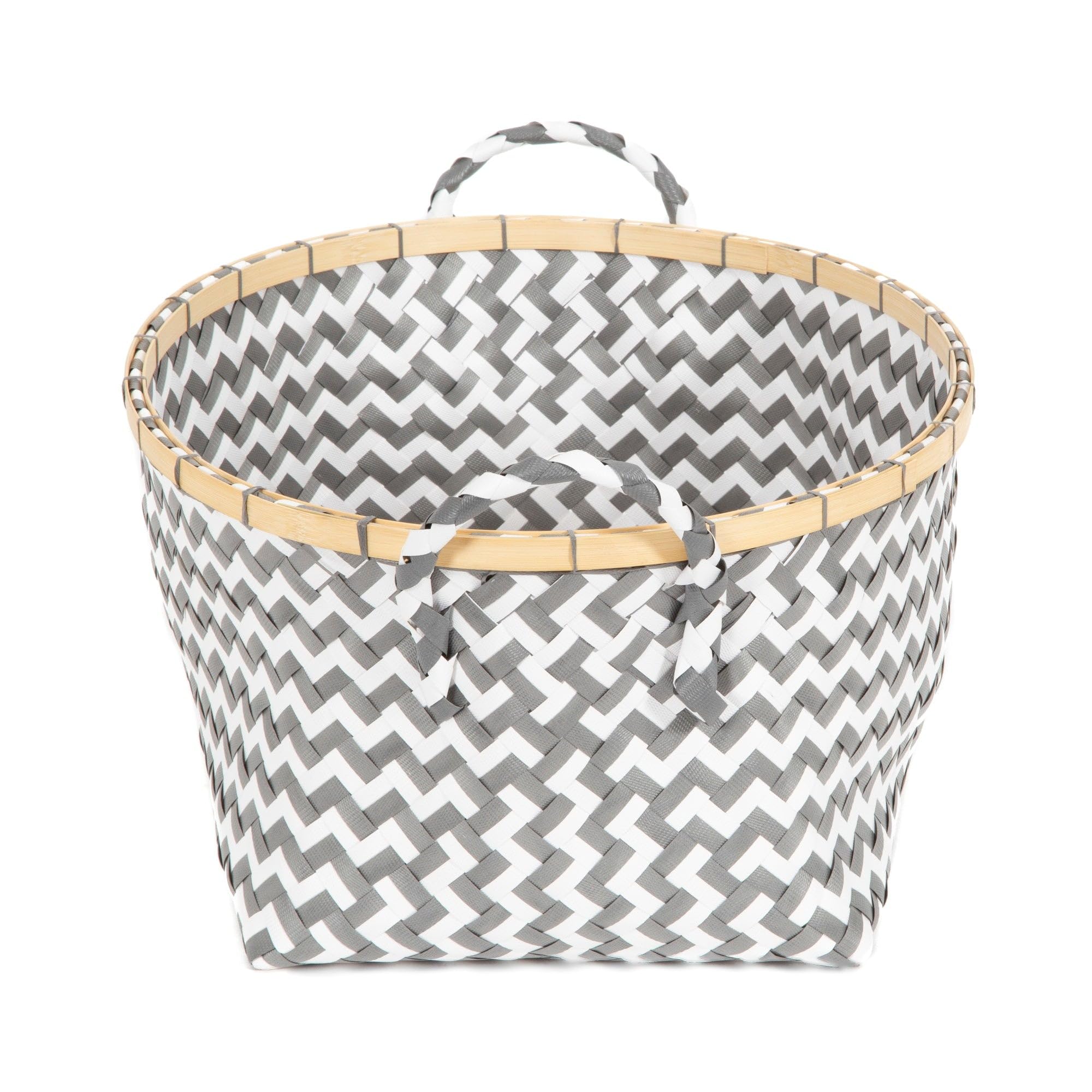 compactor-zig-zag-panier-de-rangement-gris-taille-m-41-x-32-5-x-h-20-cm image 3