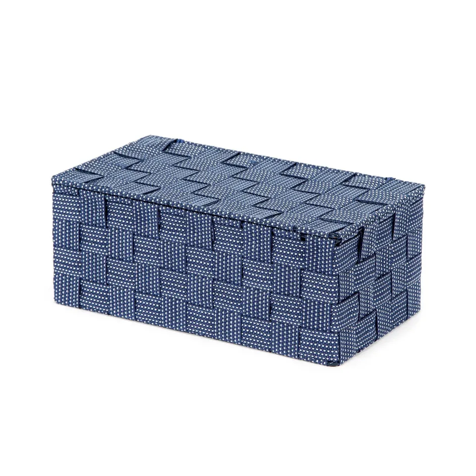compactor-bo-te-avec-couvercle-sangle-tress-e-27-x-15-x-h-11-cm-bleu-marine image 1