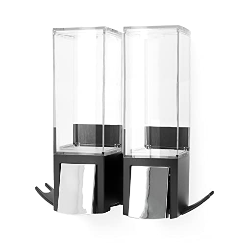 compactor-double-distributeur-de-savon-mural-2-x-500-ml-noir-et-chrome image 8