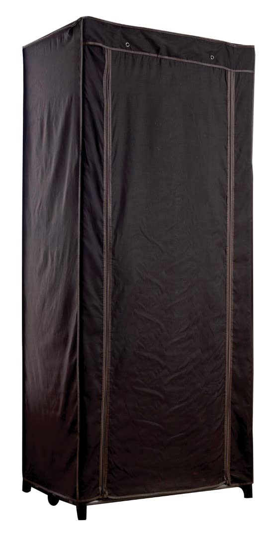 compactor-cottage-garde-robe-portable-chocolat-75x50x170-cm image 1