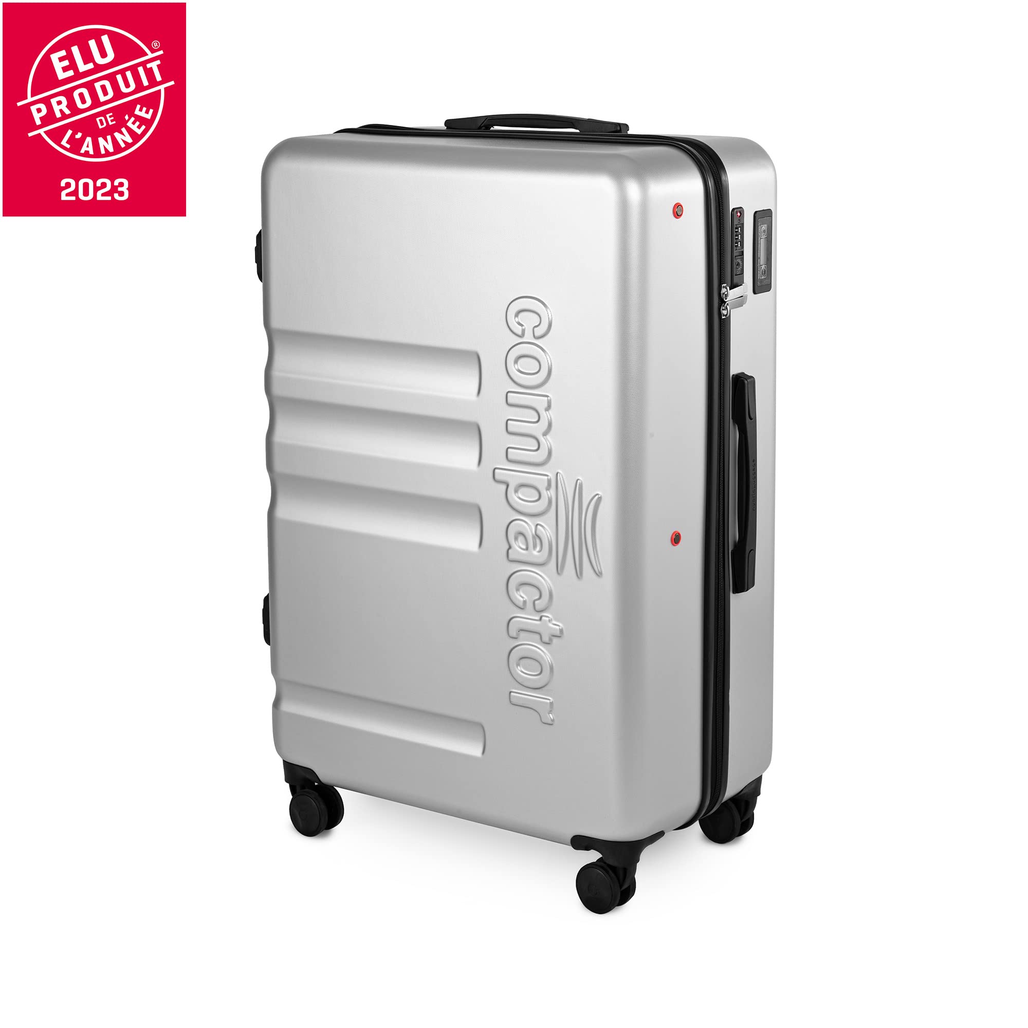 compactor-luna-valise-hybride-xl-80-cm-argent-noir-avec-compression-pompe-et-bal image 2