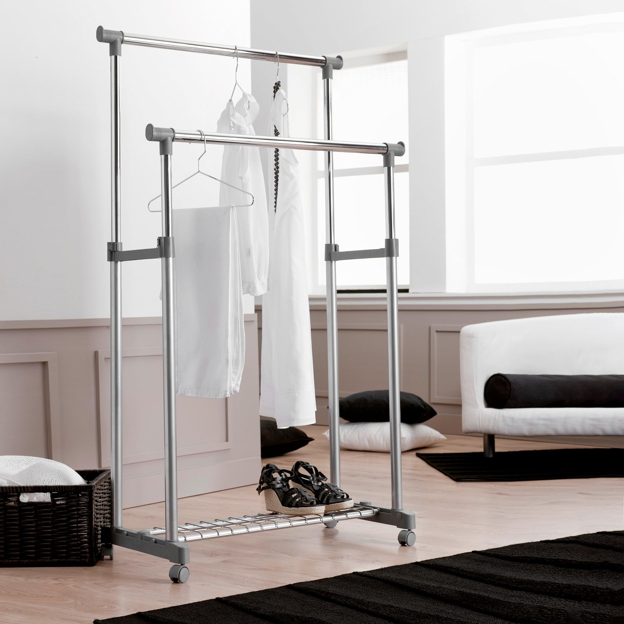 compactor-alex-ran2530-portant-v-tements-double-gris-83-5-x-44-x-h-160-cm-sur-ro image 7