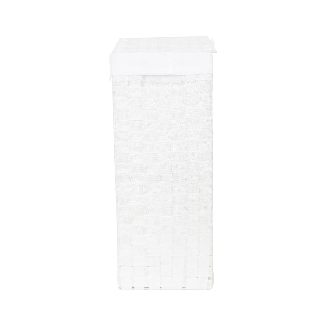 compactor-panier-linge-rectangulaire-avec-couvercle-blanc-25x38x60-cm image 5