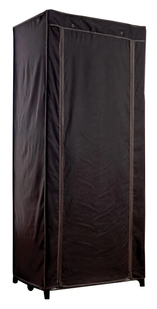 compactor-cottage-garde-robe-portable-chocolat-75x50x170-cm image 1