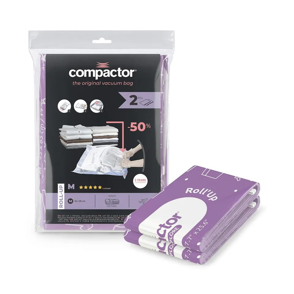 compactor-lot-de-2-sacs-sous-vide-de-voyage-roll-up-m-65x45-cm-manuels image 1