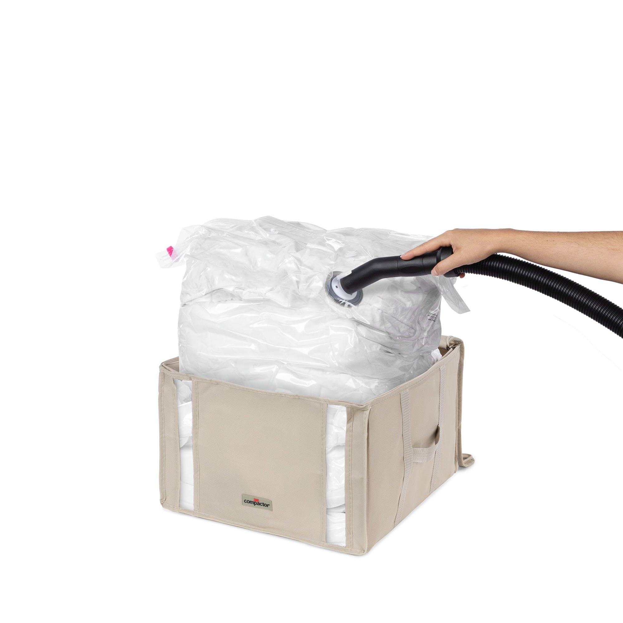 compactor-dune-m-lot-de-10-bo-tes-de-rangement-sous-vide-beige-40-x-42-x-h-25-cm image 2