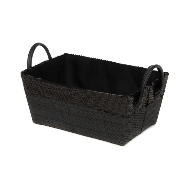 compactor-home-ran4992-panier-de-rangement-papier-noir-30x20x13-cm image 1