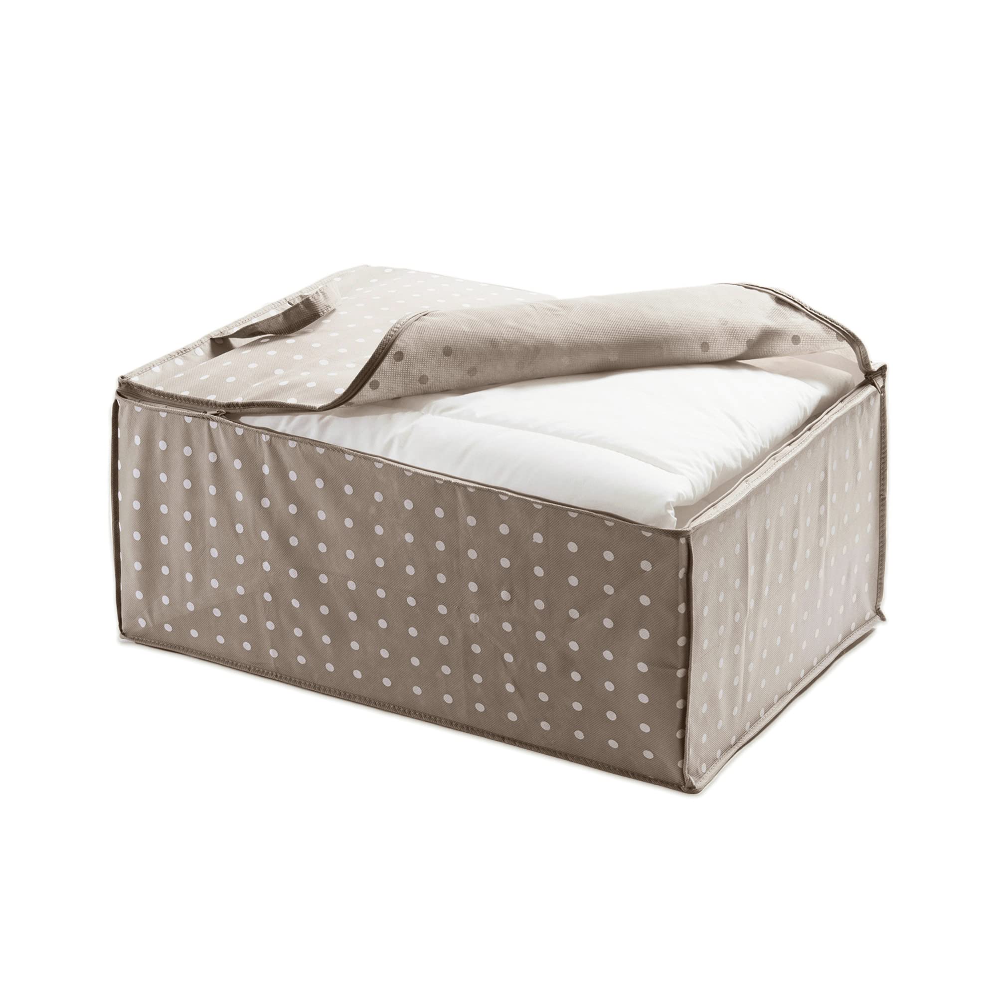 compactor-rivoli-sac-de-rangement-v-tements-et-couettes-marron-blanc-pliable image 2