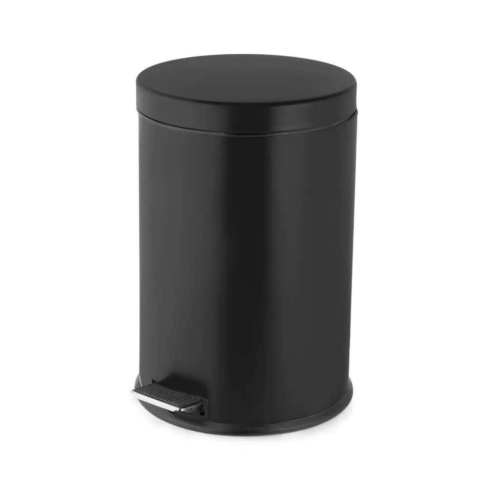 compactor-home-ran8881-poubelle-grand-mod-le-20-l-en-fer-noir-mat-29-x-29-x-44-5 image 1