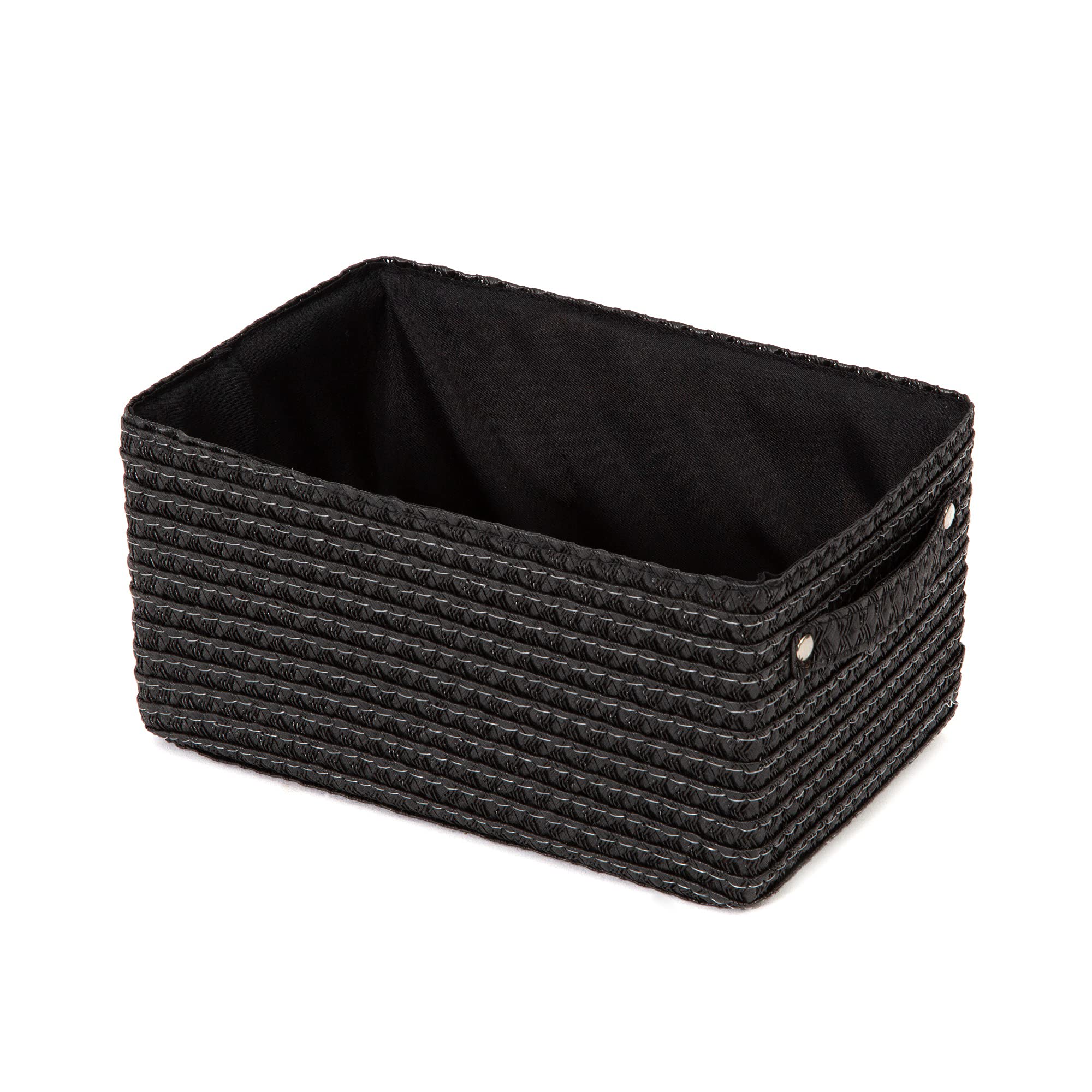compactor-lilou-ran9695-panier-de-rangement-noir-23-x-15-x-12-cm image 1