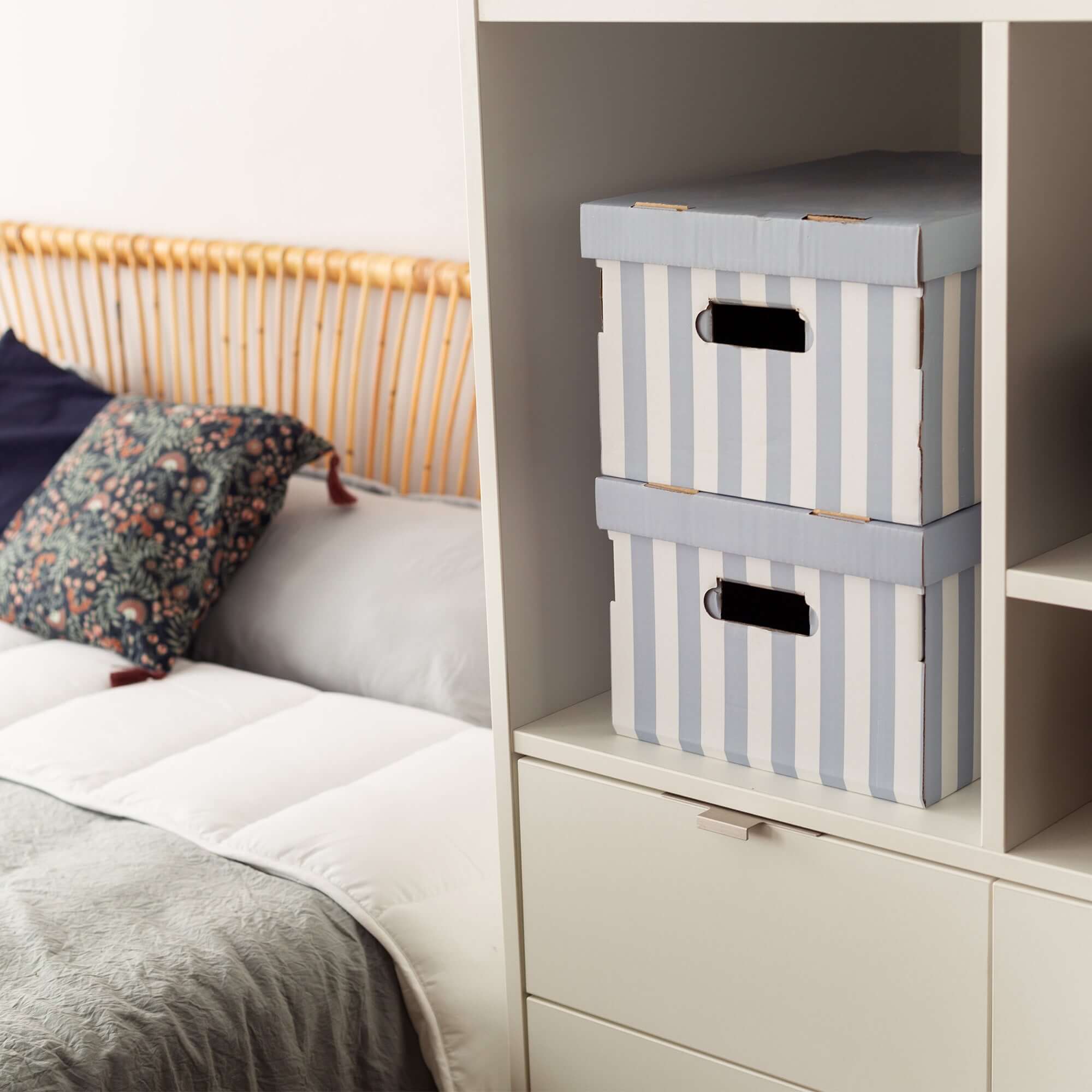 compactor-shirt-lot-2-bo-tes-de-rangement-rayures-bleu-taille-m-carton image 6