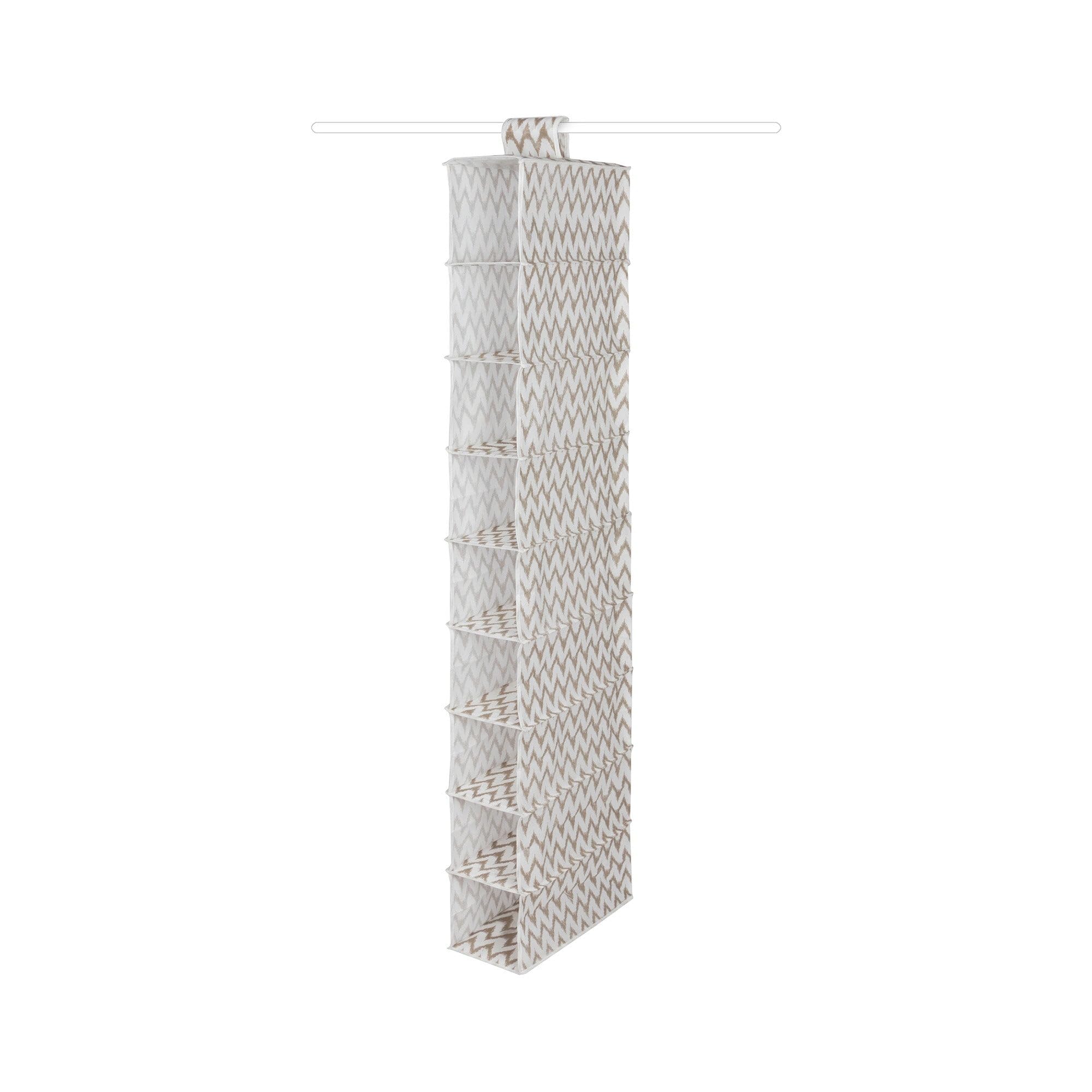 compactor-ikat-ran7522-tag-re-souple-suspendre-9-niveaux-30-x-15-x-h-128-cm-beig image 1