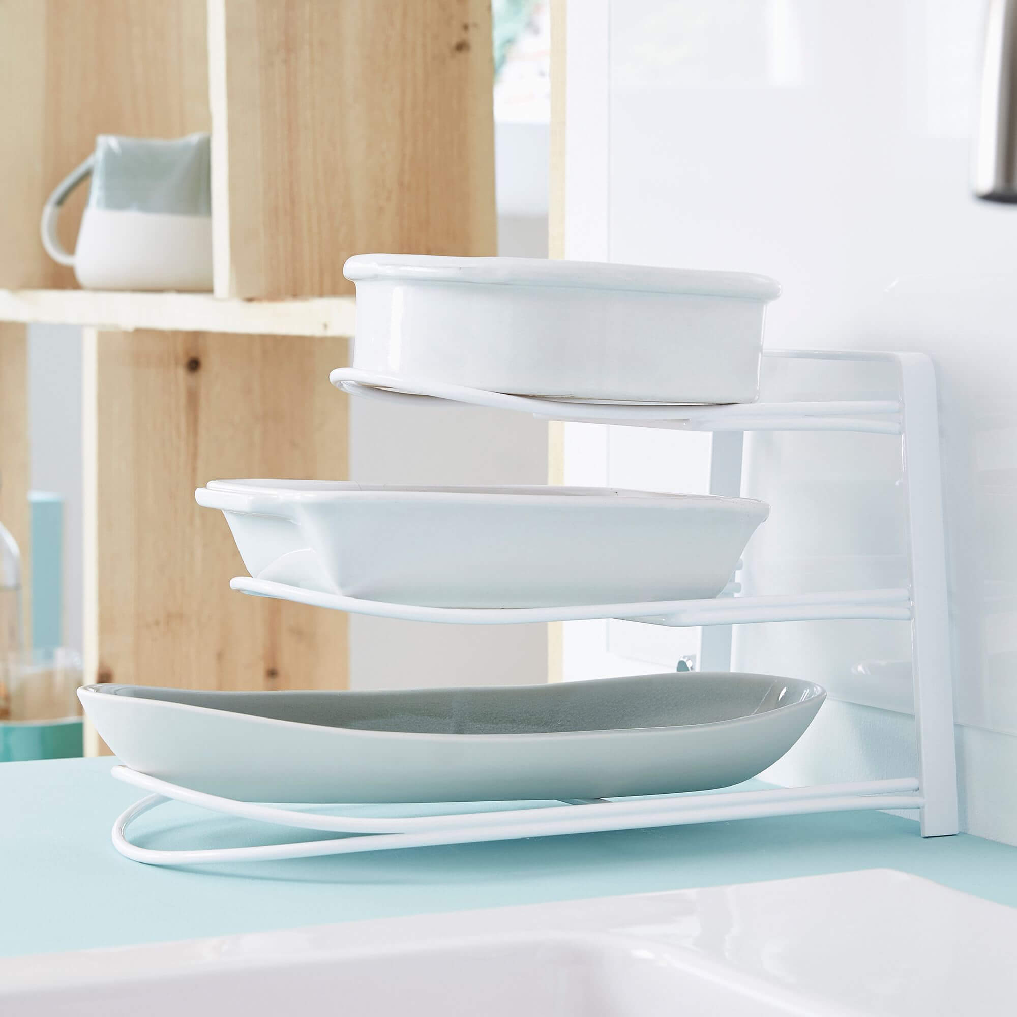 compactor-perth-rangement-de-cuisine-pour-plats-en-m-tal-blanc-38-x-22-x-h-23-cm image 3