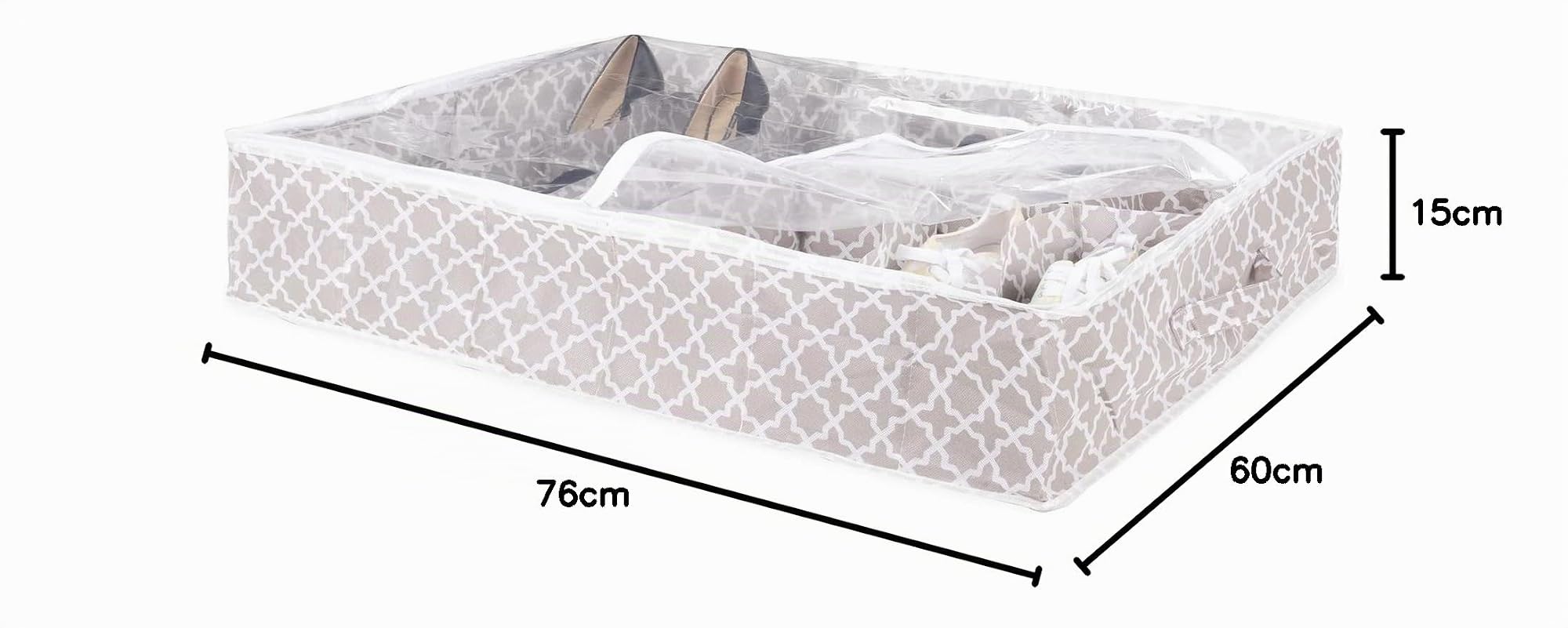 compactor-madison-housse-de-rangement-chaussures-12-paires-76x60x15-cm-taupe image 4