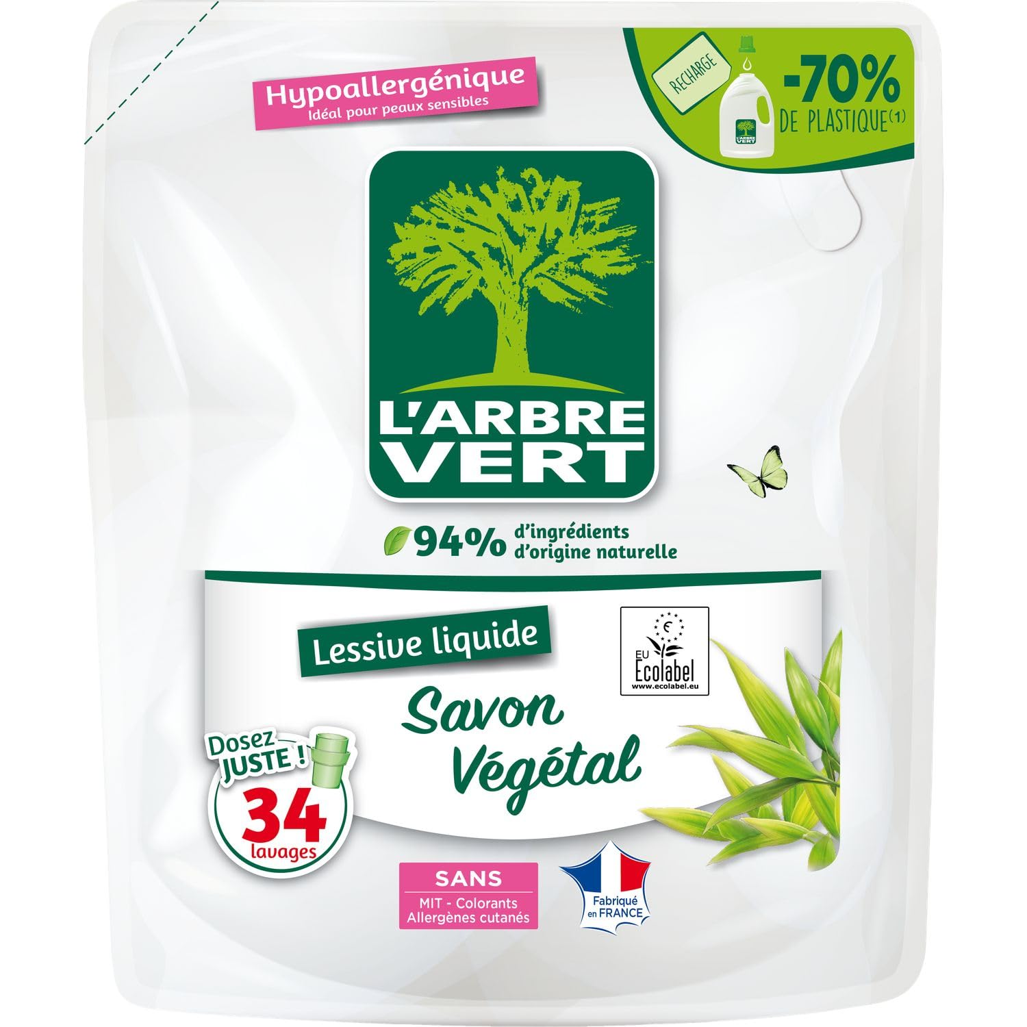 l-arbre-vert-lessive-ecolabel-peaux-sensibles-recharge-1-53l-34-lavages image 2