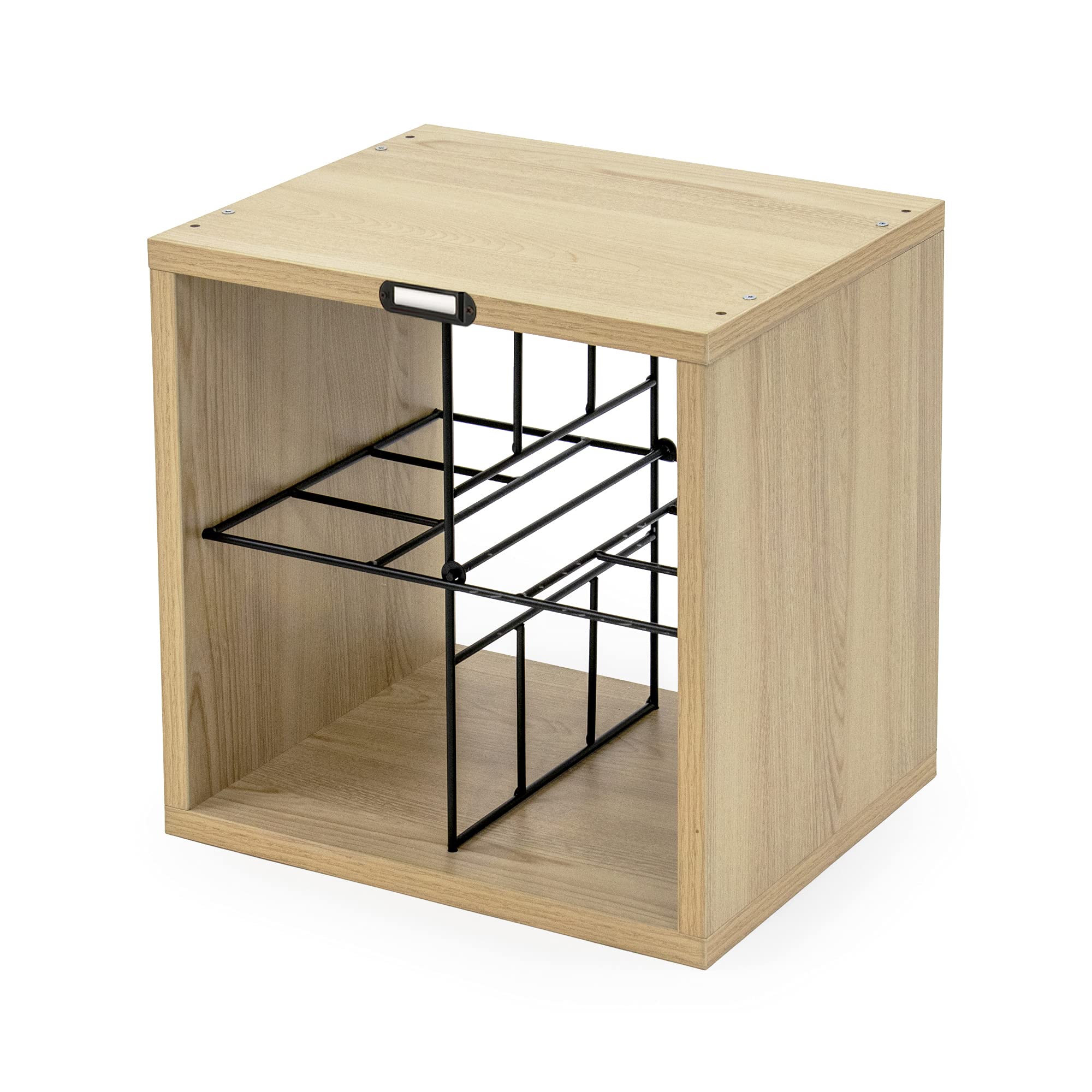 compactor-rh-ne-casier-vin-cube-16-bouteilles-marron-noir-36x30x36-5-cm image 1