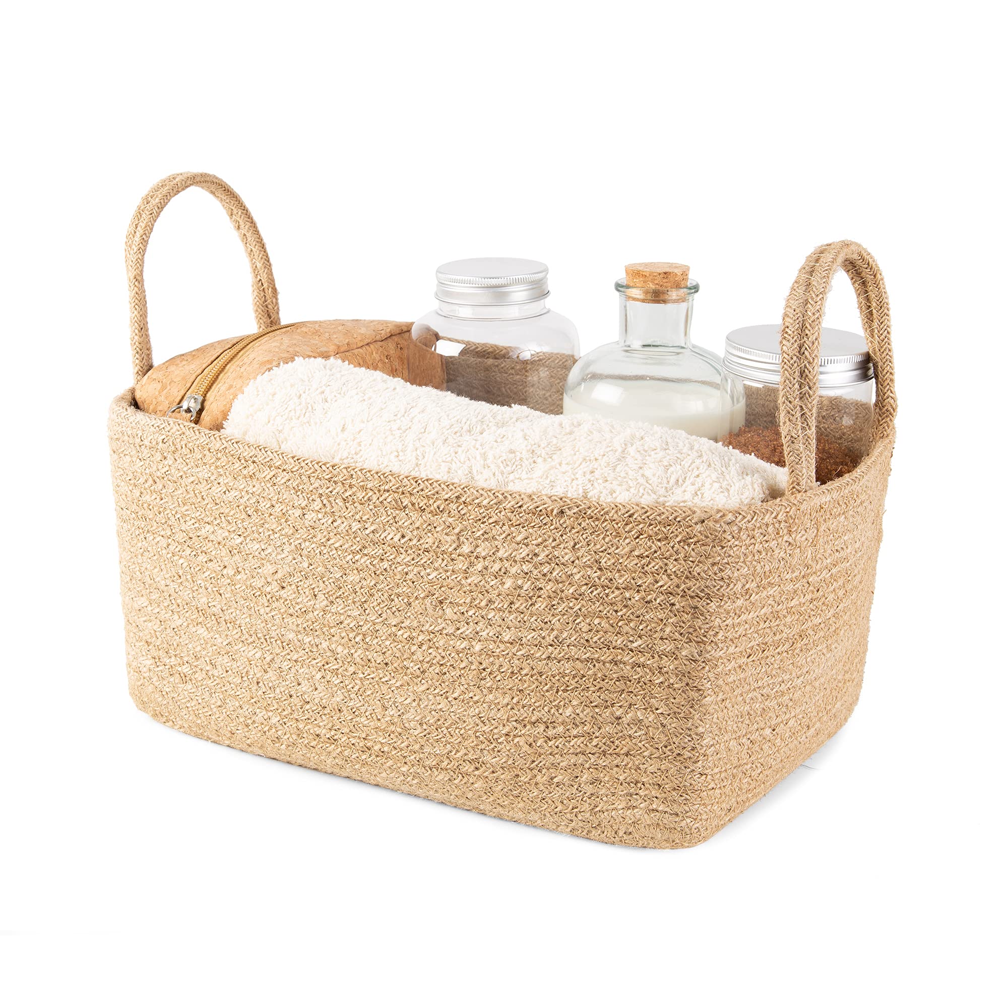 compactor-dina-ran10542-panier-de-rangement-en-jute-m-29x20x15-cm-brun image 2