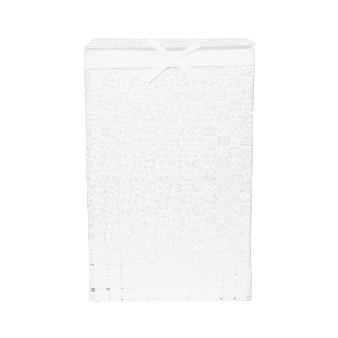 compactor-panier-linge-rectangulaire-avec-couvercle-blanc-25x38x60-cm image 4
