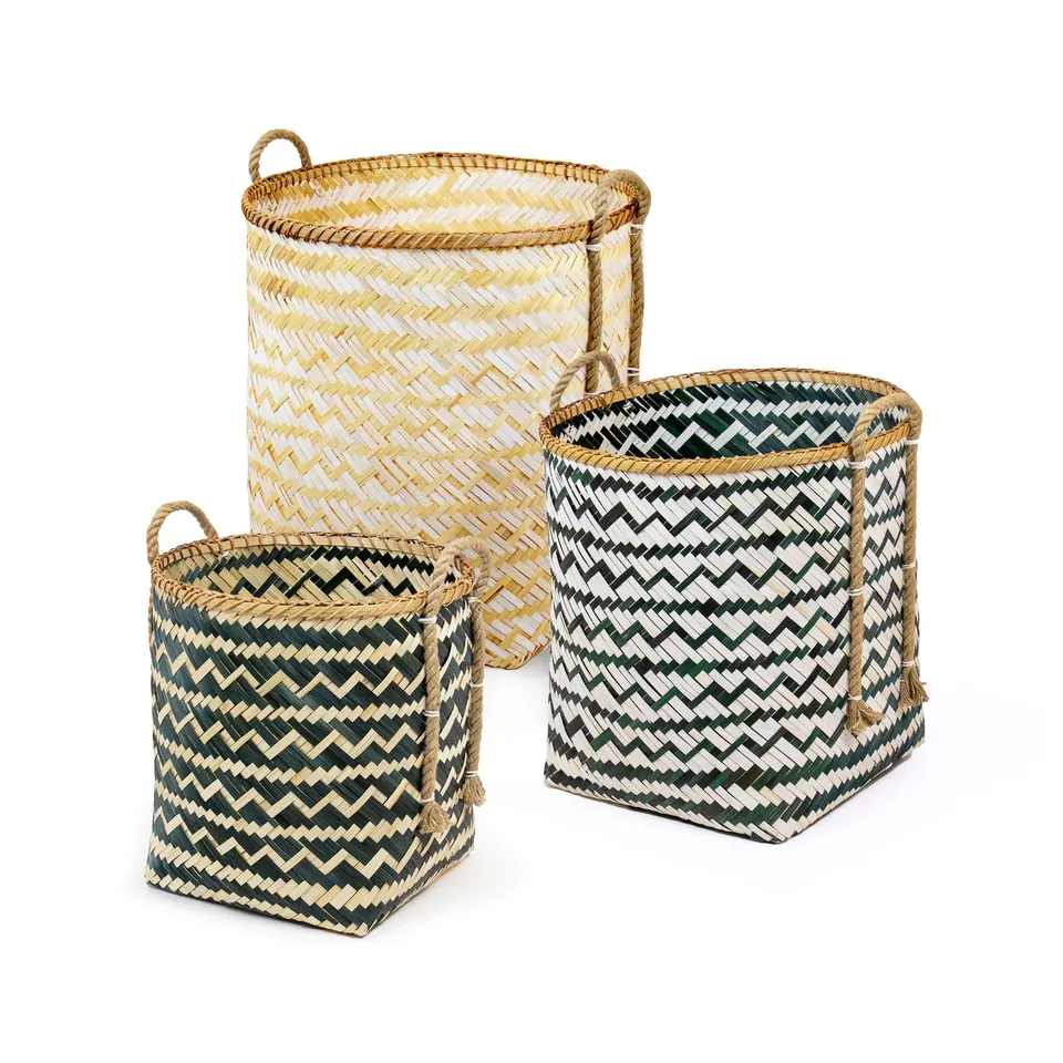 compactor-lot-3-paniers-tress-s-bambou-multicolore-50x50x61-cm image 1