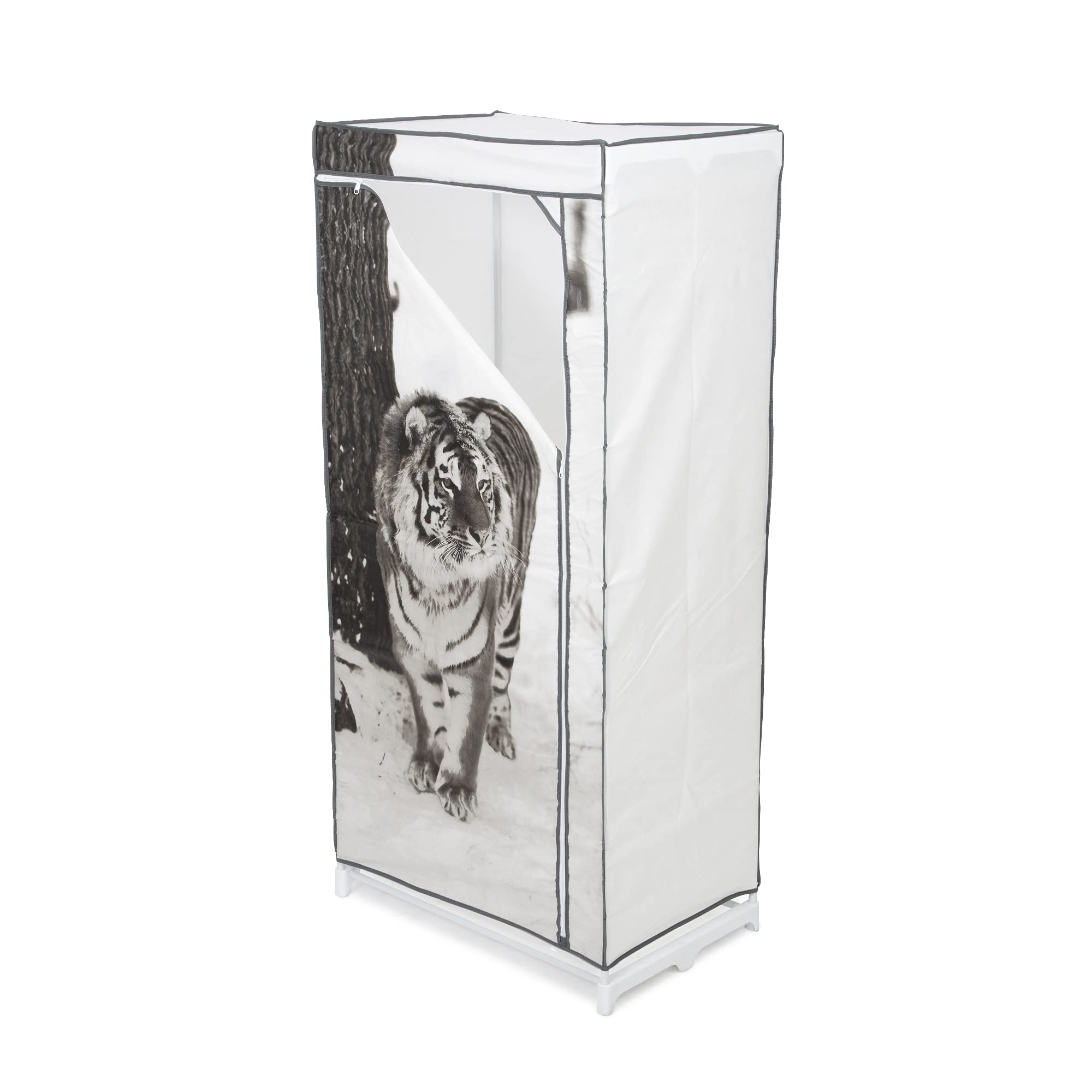 compactor-rangement-cie-armoire-penderie-tigre-grise-50x75xh160cm image 4