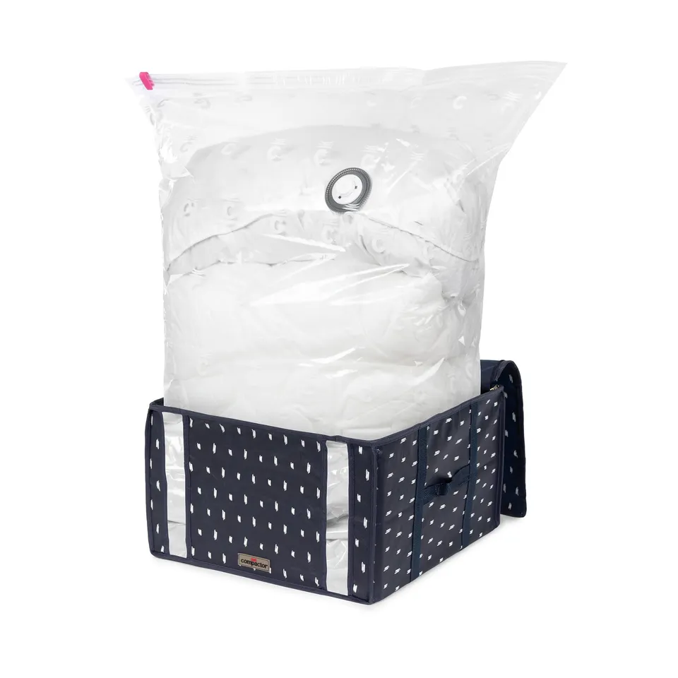 compactor-housse-sous-vide-kasuri-m-bleu-marine-42-x-40-x-h-25-cm image 1