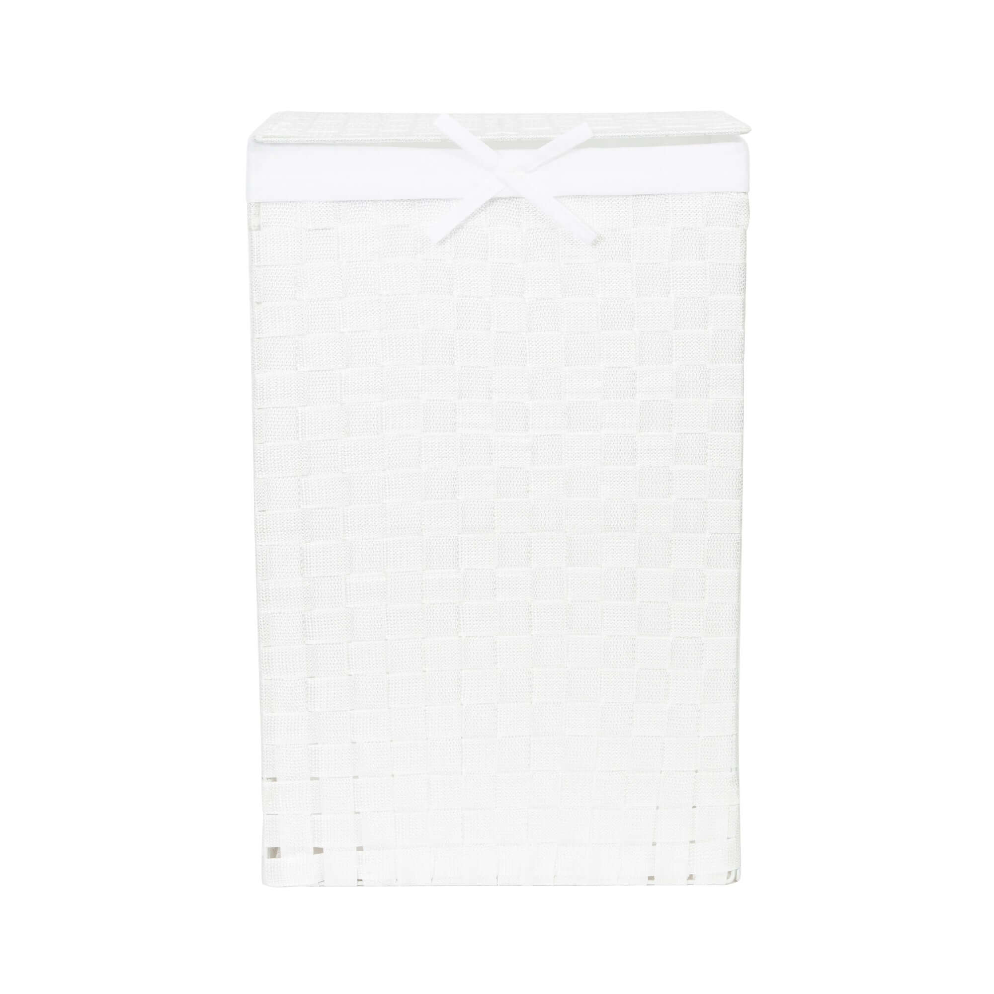 compactor-stan-panier-linge-carr-avec-couvercle-blanc image 2