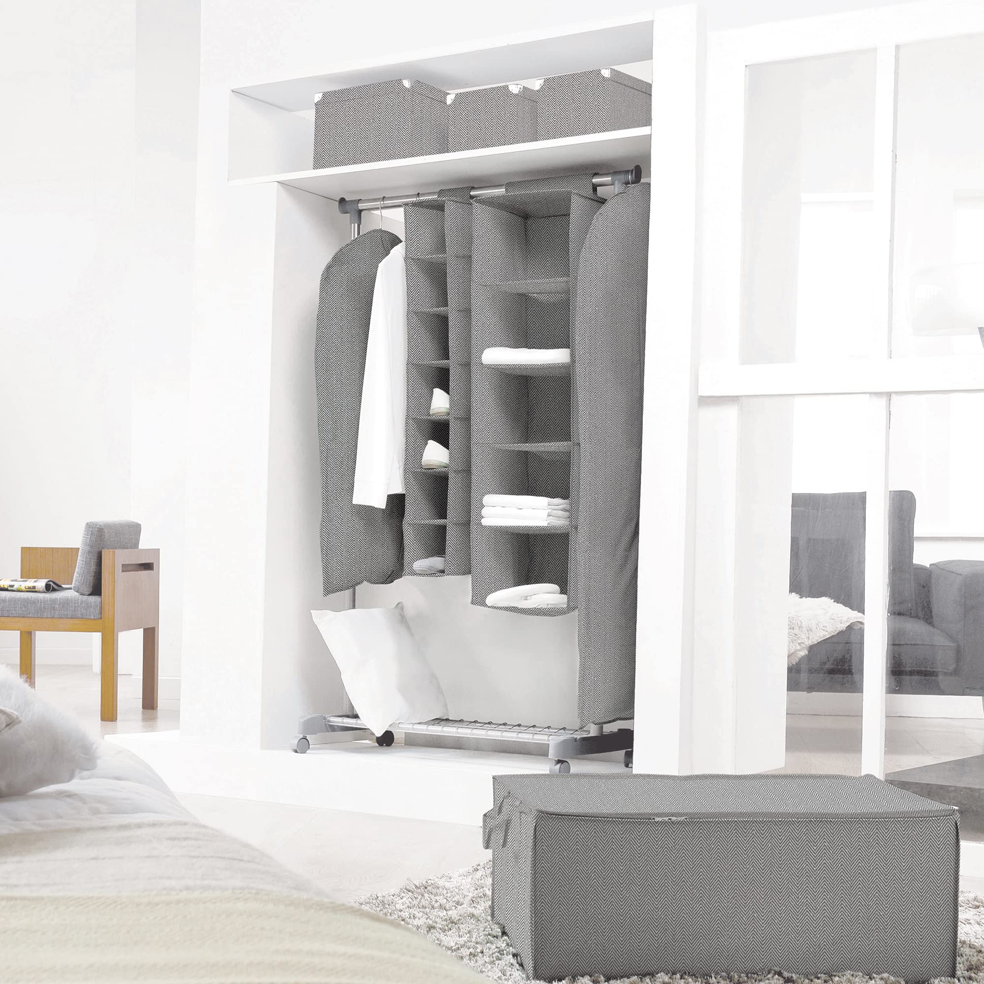 compactor-housse-de-rangement-sous-vide-semi-rigide-boston-xxl-210-litres-gris-b image 2