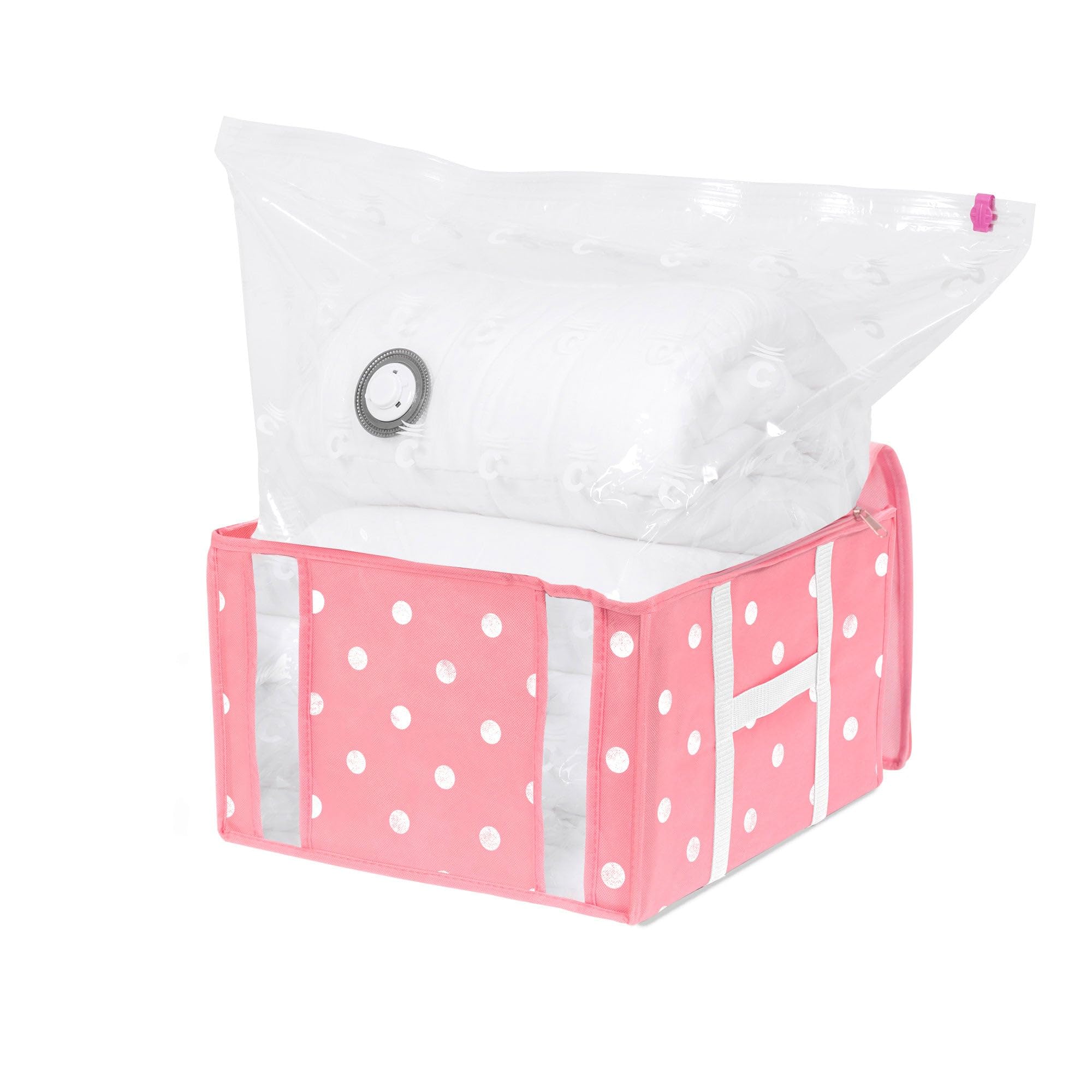 compactor-girly-housse-de-rangement-sous-vide-rose-m-40-x-42-x-h-45-cm-ran4586 image 8