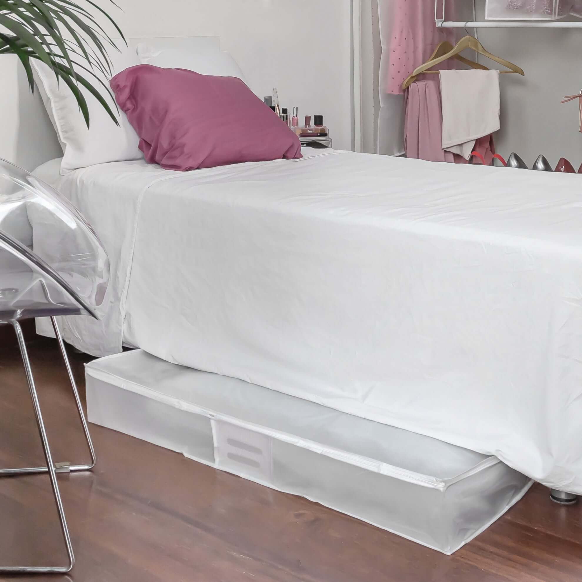 compactor-milky-housse-rangement-dessous-de-lit-100-x-48-x-15-cm-blanche-translu image 3