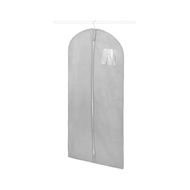 compactor-boston-ran10163-housse-v-tements-longue-gris-blanc-60x137-cm image 1