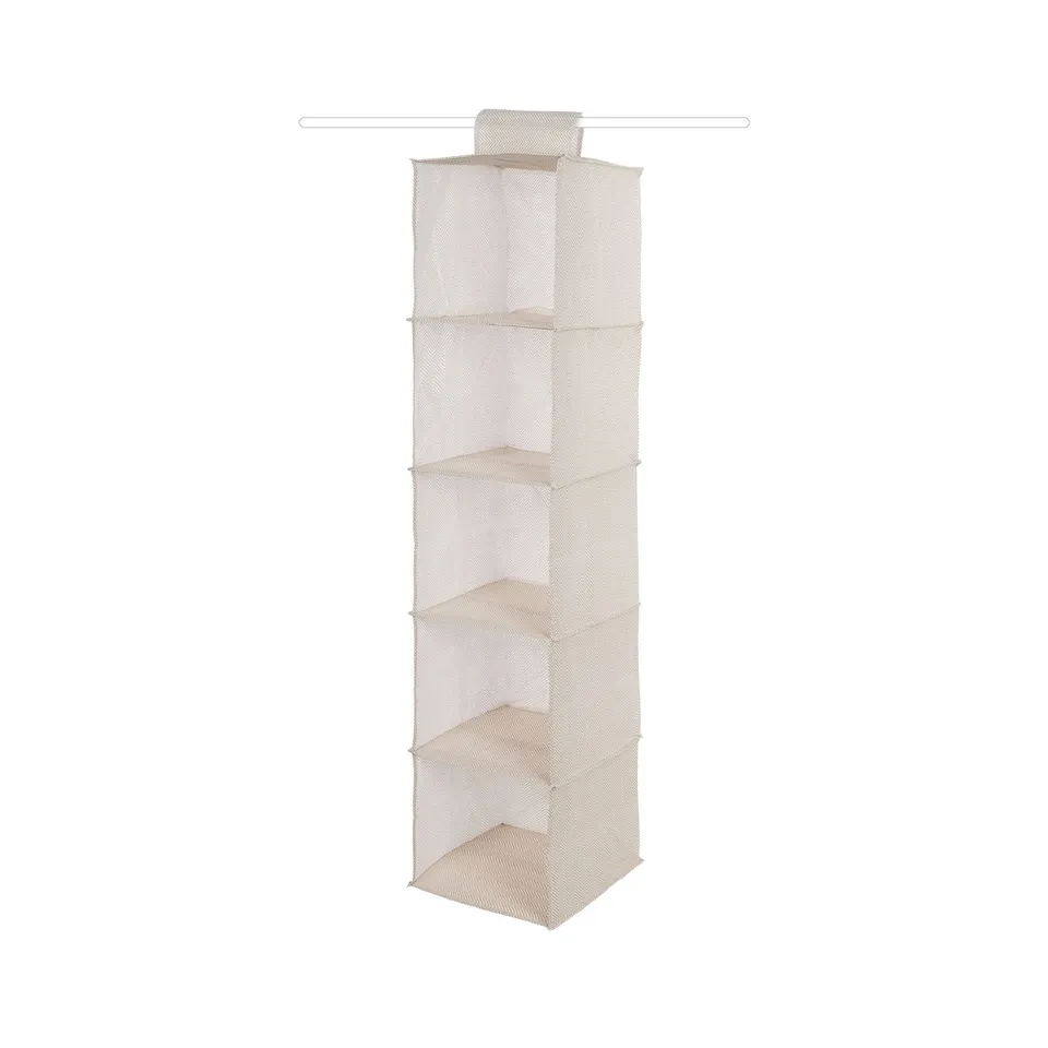 compactor-nancy-tag-re-suspendre-6-niveaux-beige-chevrons-30x30xh128-cm image 1