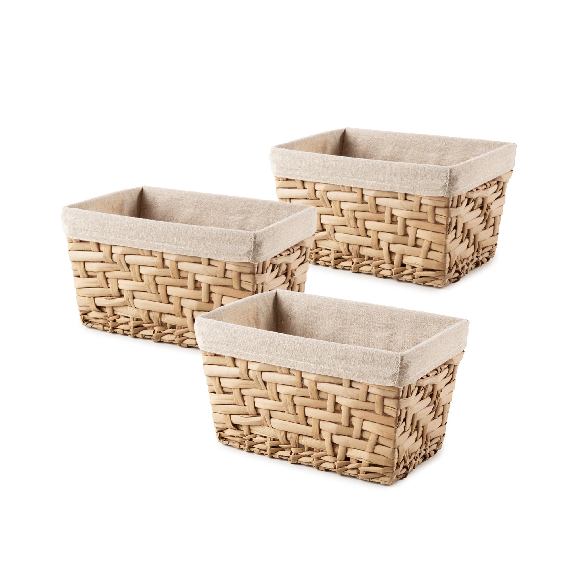 compactor-fiesta-naturel-lot-3-paniers-rangement-jonc-de-mer-taille-s image 1