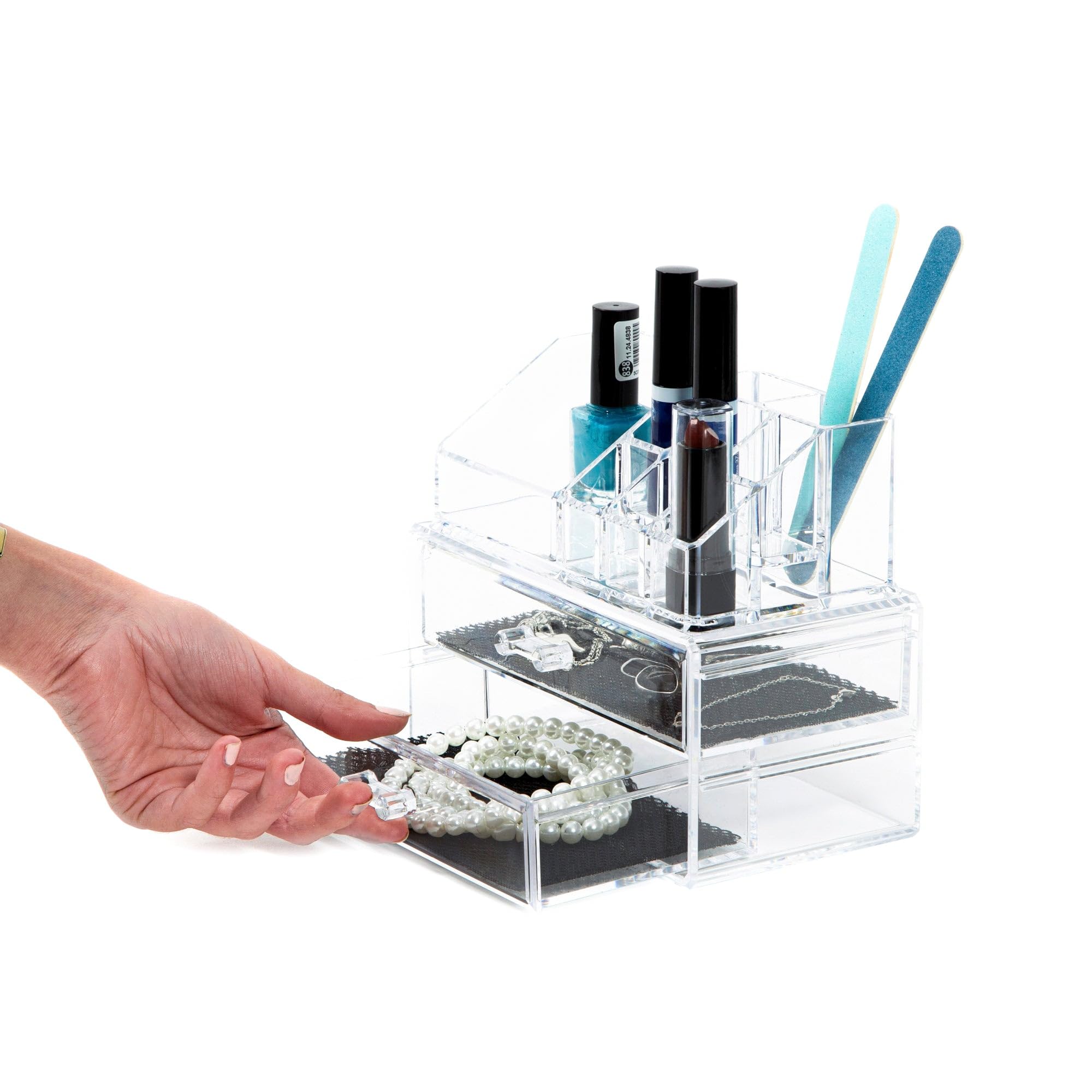 compactor-ran5048-organisateur-cosm-tiques-et-bijoux-transparent-18-8-x-11-7-x-h image 3
