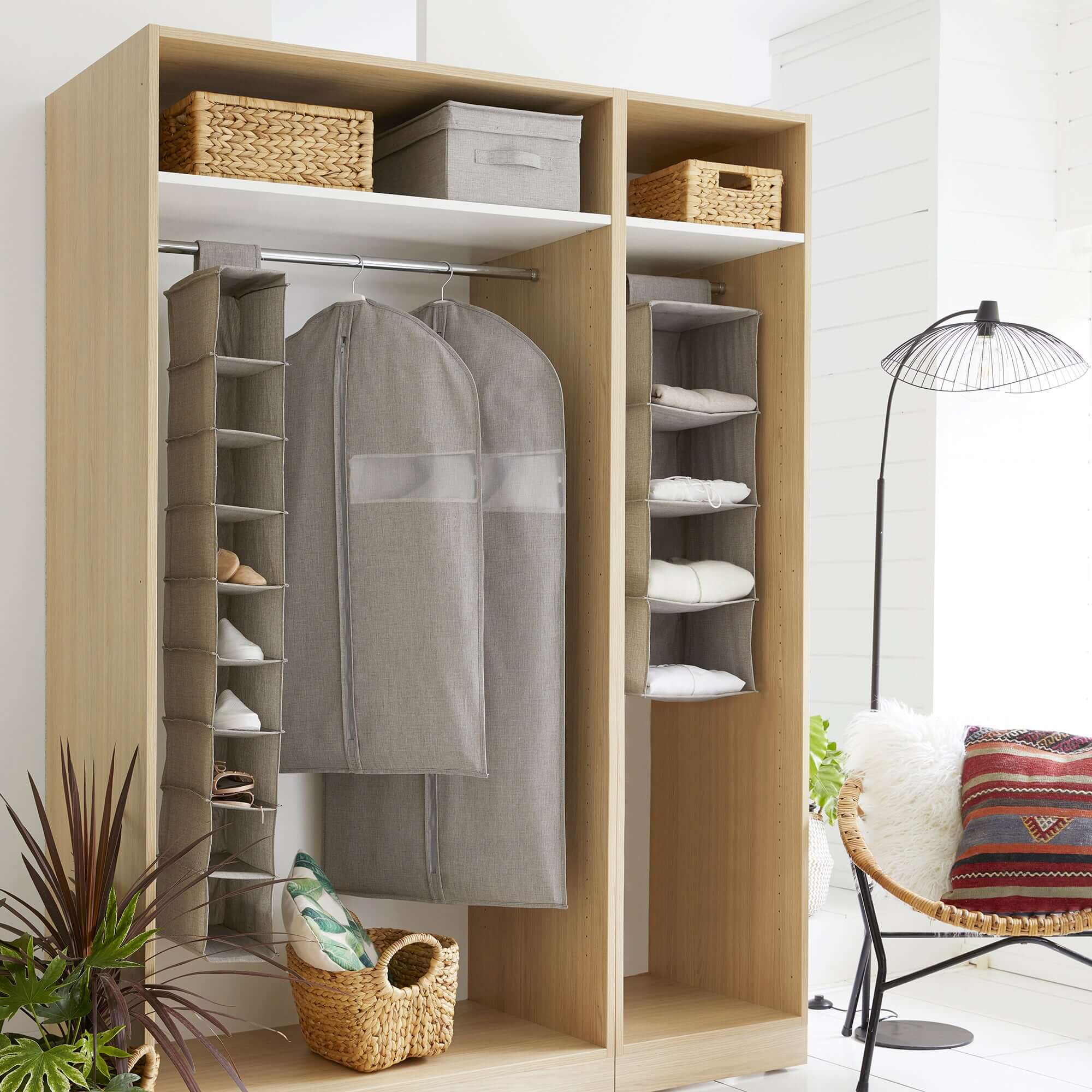 compactor-oxford-m-housse-v-tements-suspendre-60x90-cm-beige image 8