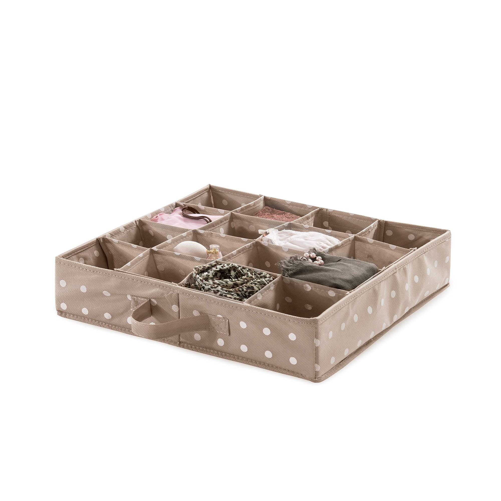 compactor-rivoli-ensemble-de-3-organisateurs-de-tiroirs-16-compartiments-brun-bl image 3