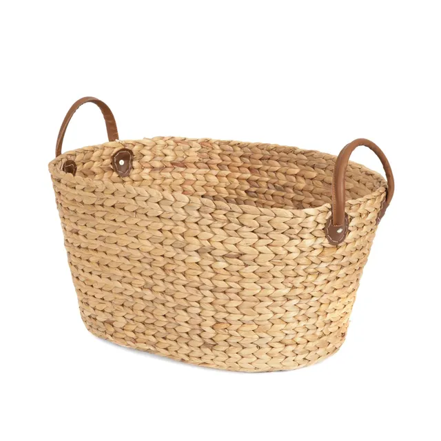 compactor-panier-linge-belize-jacinthe-d-eau-beige-60x45cm image 1