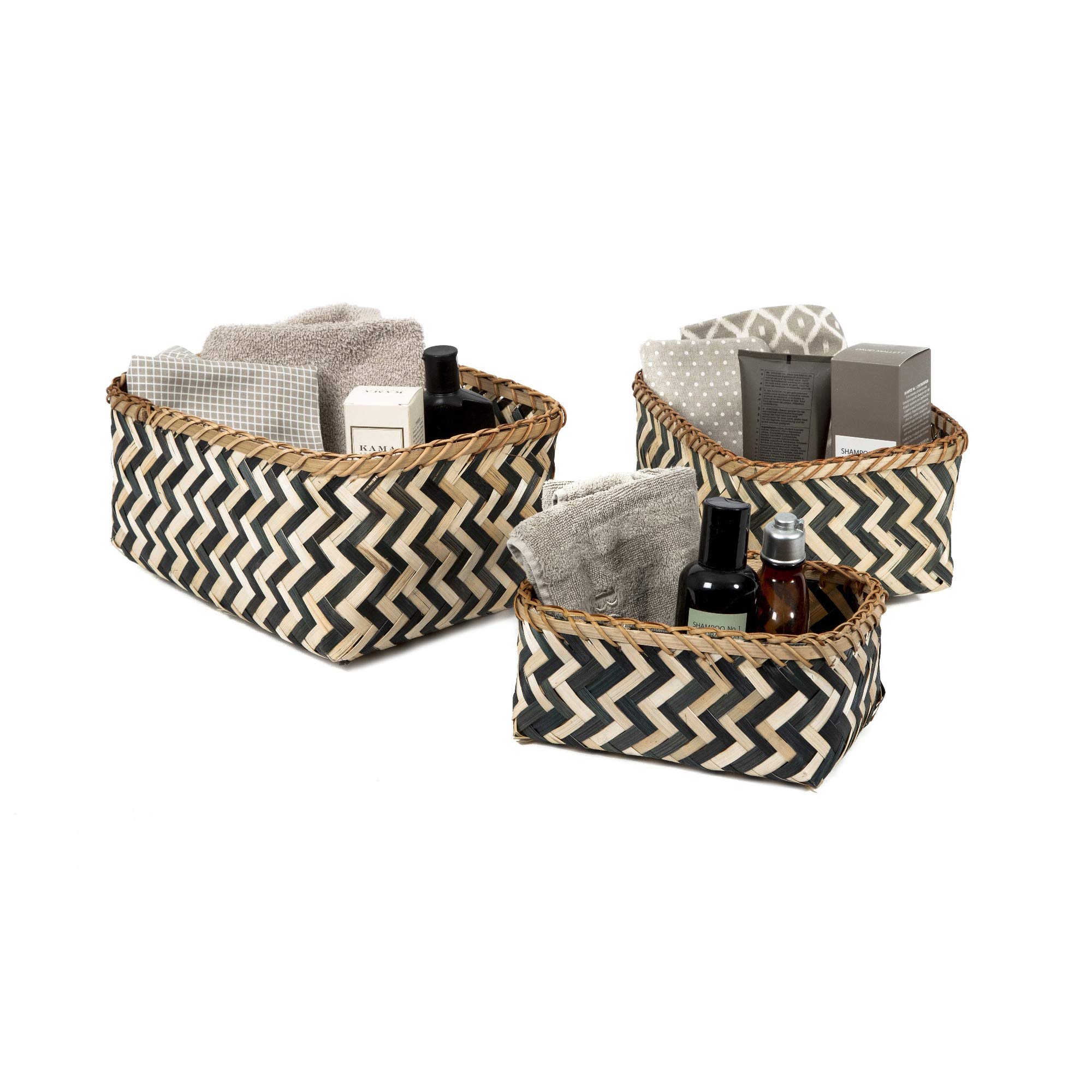 compactor-lot-de-3-paniers-de-rangement-bambou-naturel-zebra image 2