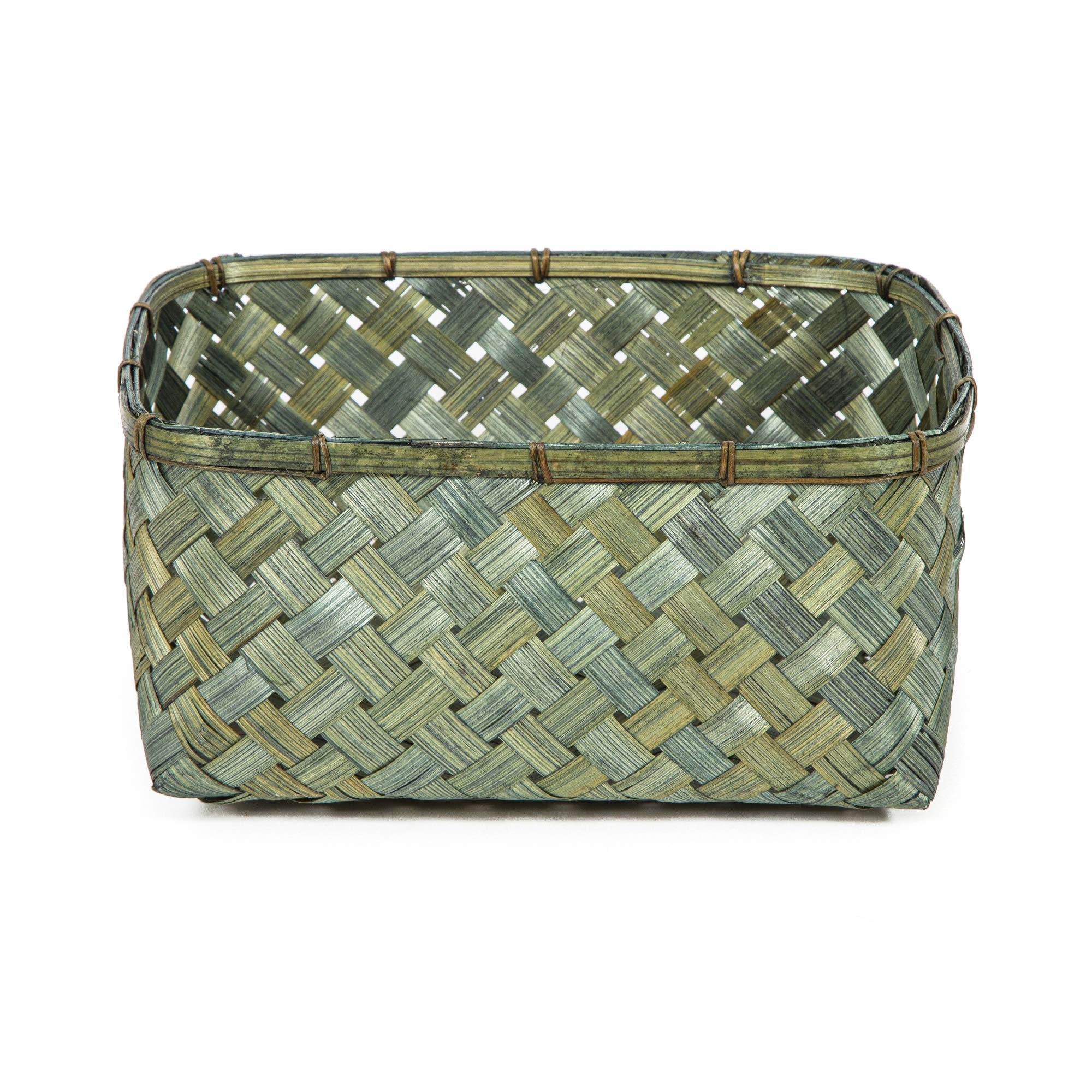 compactor-hanoi-panier-de-rangement-bambou-l-kaki-30-x-23-x-h-15-cm image 5