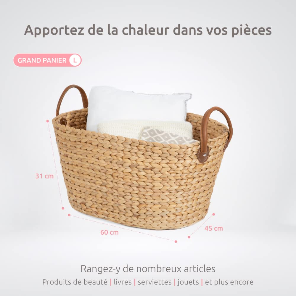 compactor-panier-linge-belize-jacinthe-d-eau-beige-60x45cm image 3