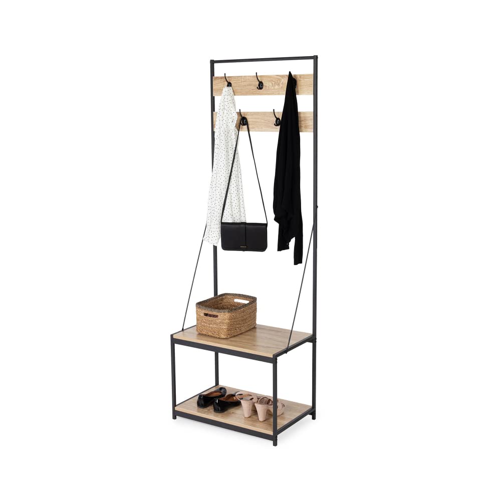 compactor-elliot-ran10823-porte-manteaux-vestiaire-entr-e-m-tal-et-bois-63x40x18 image 2