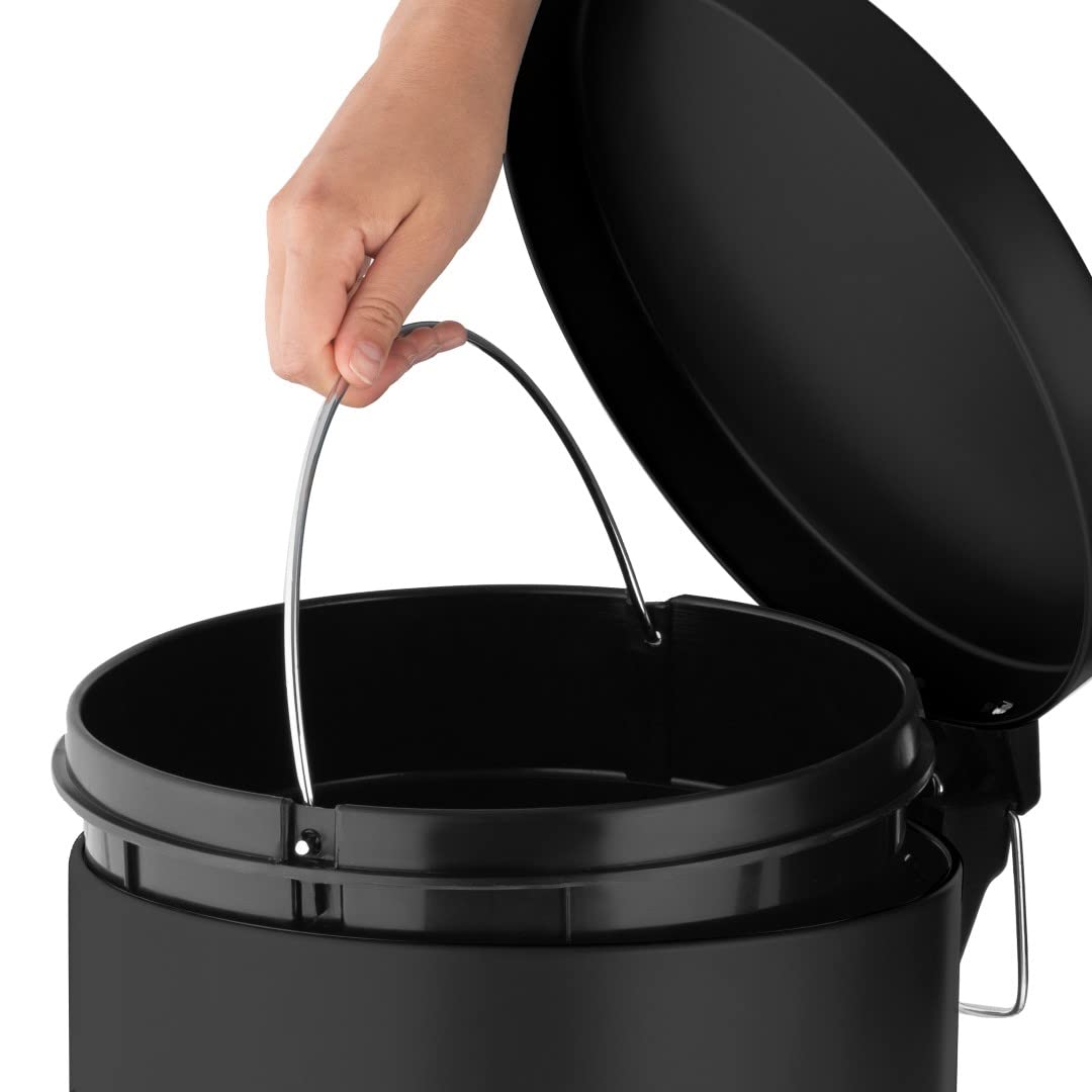 compactor-home-ran8881-poubelle-grand-mod-le-20-l-en-fer-noir-mat-29-x-29-x-44-5 image 5