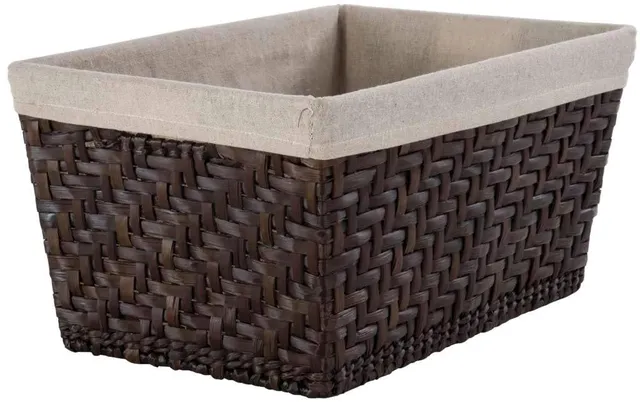compactor-mambo-panier-jonc-tress-et-lin-chocolat-moyen-38-5-x-28-5-x-20-5-cm image 1