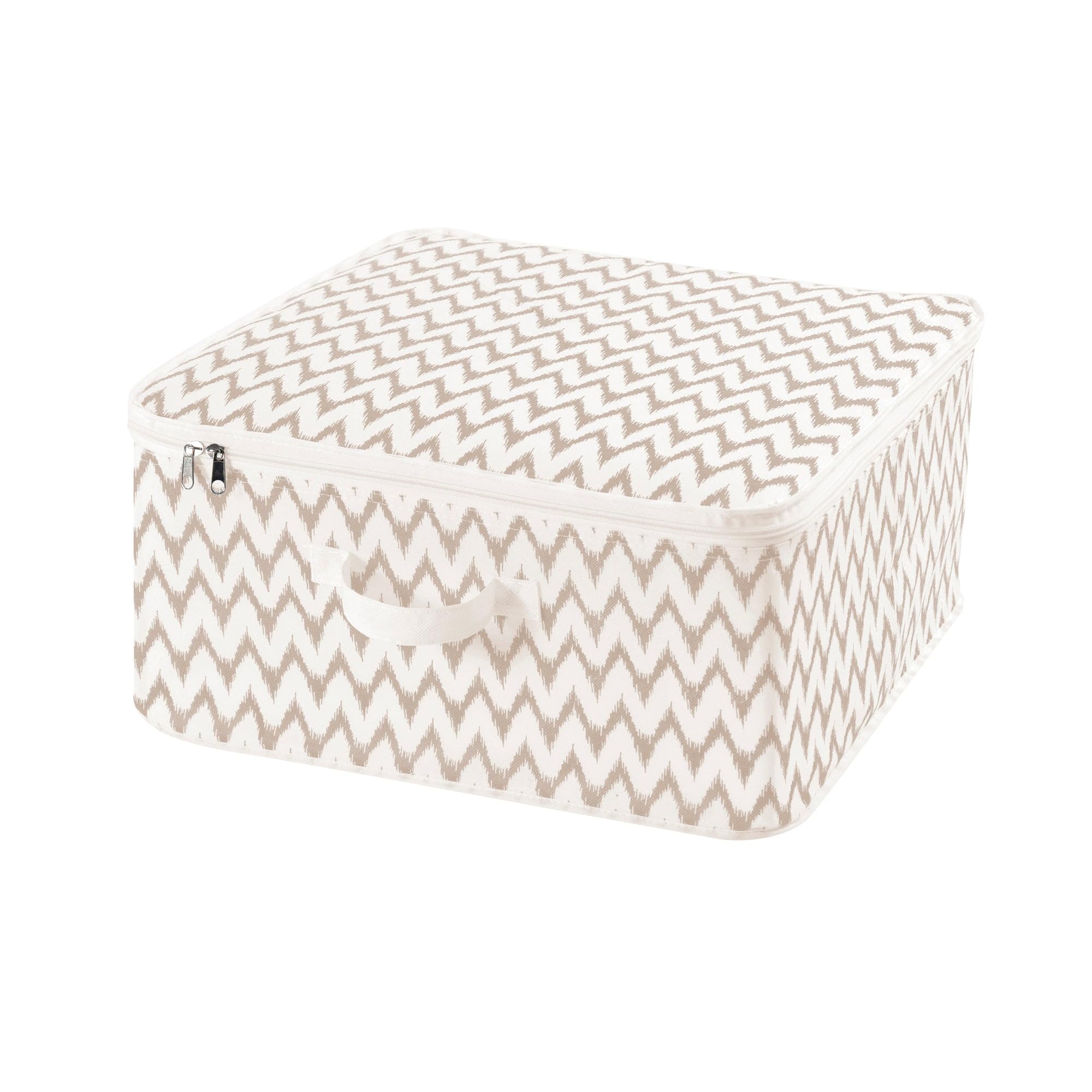 compactor-home-ran7520-housse-zipp-e-polypropyl-ne-blanc-beige-46-x-46-x-20-5-cm image 1