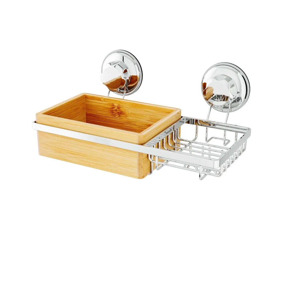 compactor-bestlock-spa-tag-re-porte-savon-ventouses-bambou-chrome image 1