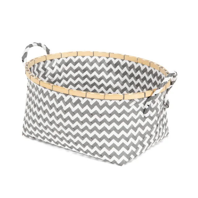 compactor-zig-zag-panier-de-rangement-gris-taille-m-41-x-32-5-x-h-20-cm image 1