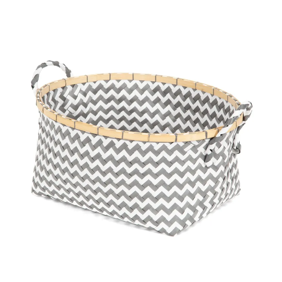 compactor-zig-zag-panier-de-rangement-gris-taille-m-41-x-32-5-x-h-20-cm image 1