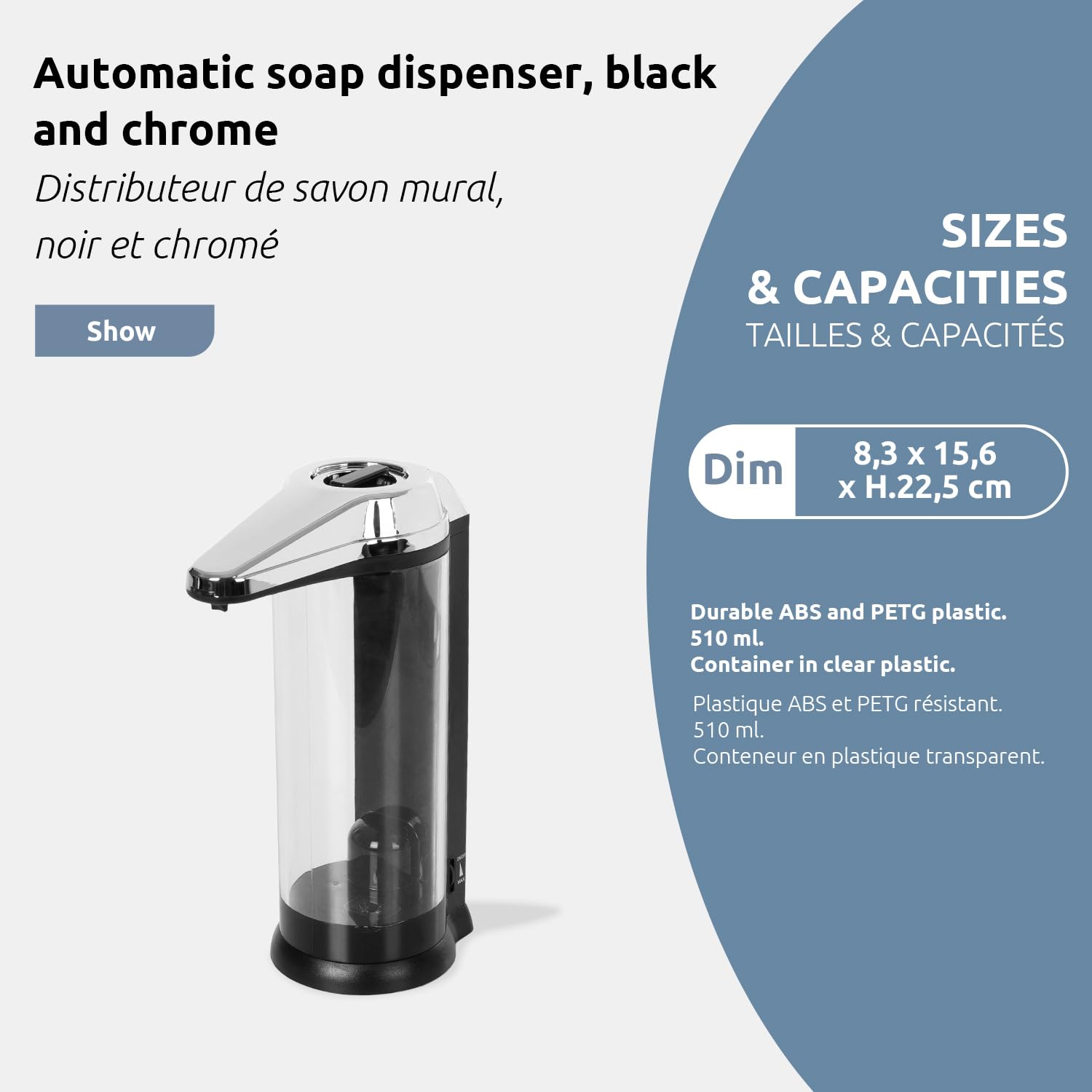 compactor-distributeur-de-savon-automatique-sans-contact-510ml image 2