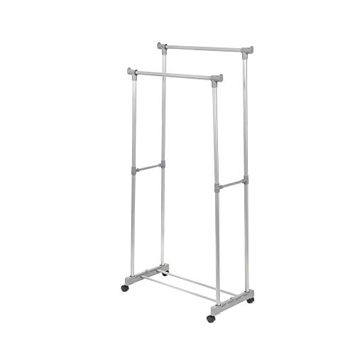 compactor-ran5373-firmin-double-portant-chrom-roulettes-78-5-x-43-x-165-cm image 5